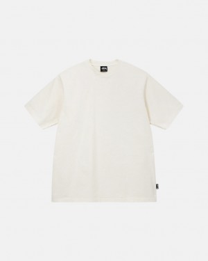 Beige Men's Stussy Pigment Dyed Crew Tees Bangkok | Thailand TNQ-8097