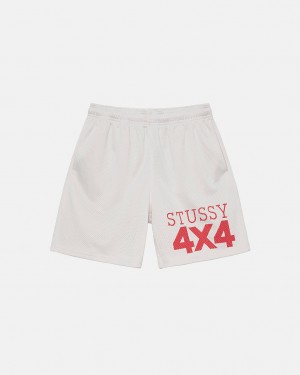 Beige Women's Stussy 4X4 Mesh Shorts Bangkok | Thailand CLS-5287