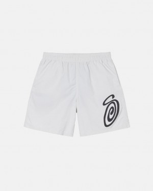 Beige Women's Stussy Curly S Water Short Swimwear Bangkok | Thailand QKV-7940