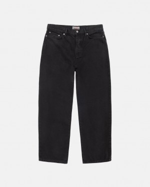 Black Men's Stussy Big Ol' Jean Washed Canvas Pants Bangkok | Thailand TJP-7001