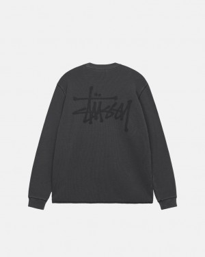 Black Women's Stussy Basic Stock Ls Thermal Tops Bangkok | Thailand JCI-9955