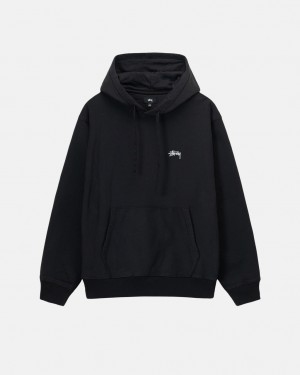 Black Women's Stussy Overdyed Stock Logo Hoodie Bangkok | Thailand SUN-1293