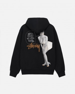 Black Women's Stussy Skate Tough Hoodie Bangkok | Thailand VJC-2599