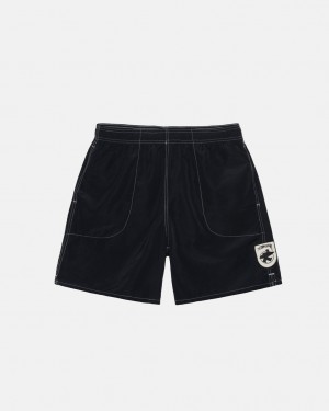 Black Women's Stussy Surfman Patch Water Short Swimwear Bangkok | Thailand JSE-2608