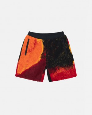 Black / Red Women's Stussy Sherpa Shorts Bangkok | Thailand DKG-5785