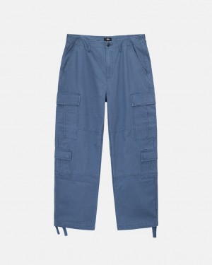 Blue Men's Stussy Ripstop Surplus Cargo Pants Bangkok | Thailand QUA-7962