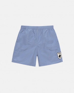 Blue Men's Stussy Surfman Patch Water Short Swimwear Bangkok | Thailand BGO-3083