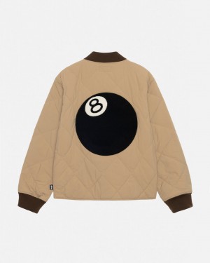 Brown Men's Stussy 8 Ball Quilted Liner Jackets Bangkok | Thailand JEX-5922