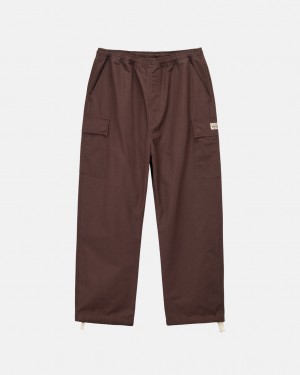 Brown Men's Stussy Ripstop Cargo Beach Pants Bangkok | Thailand KHG-5565