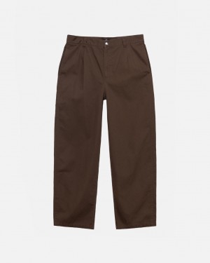 Brown Men's Stussy Workgear Trouser Twill Pants Bangkok | Thailand YGX-1180