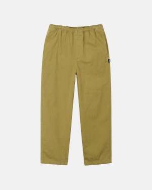 Dark Olive Women's Stussy Brushed Beach Pants Bangkok | Thailand LVB-7829