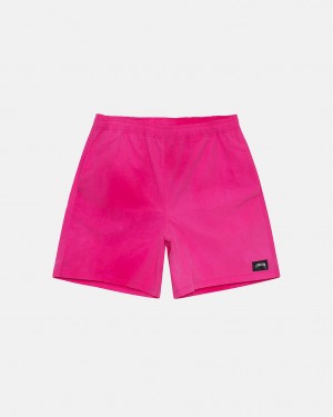 Fuchsia Women's Stussy Wave Dye Nylon Shorts Bangkok | Thailand UEY-1700