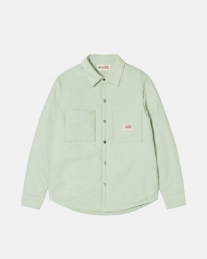 Green Women's Stussy Padded Tech Over Shirts Bangkok | Thailand EUV-4076