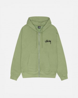 Green Women's Stussy Skate Tough Zip Hoodie Bangkok | Thailand YVS-9831