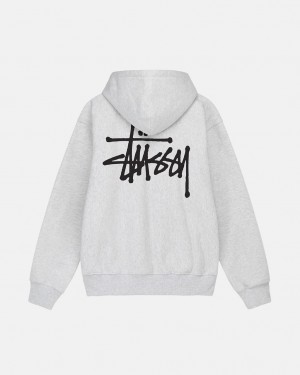 Grey Men's Stussy Basic Stussy Hoodie Bangkok | Thailand IYZ-5606