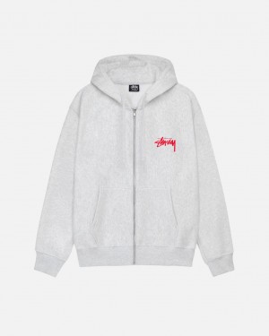 Grey Women's Stussy Skate Tough Zip Hoodie Bangkok | Thailand JRL-0266