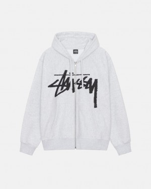 Grey Women's Stussy Venus Zip Hood Sweatshirts Bangkok | Thailand LXJ-8154