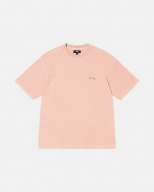 Light Pink Women's Stussy Pig. Dyed Inside Out Crew Tees Bangkok | Thailand MMX-6865