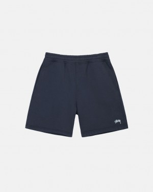 Navy Men's Stussy Overdyed Stock Logo Sweat Short Sweatshorts Bangkok | Thailand TSS-7427