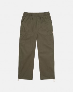 Olive Men's Stussy Ripstop Cargo Beach Pants Bangkok | Thailand TDI-2937