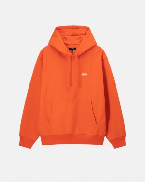 Orange Men's Stussy Overdyed Stock Logo Hoodie Bangkok | Thailand ASI-2764