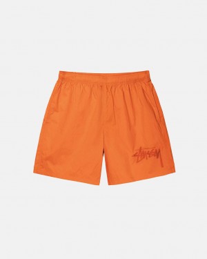 Orange Women's Stussy Big Stock Nylon Shorts Bangkok | Thailand UAQ-9677