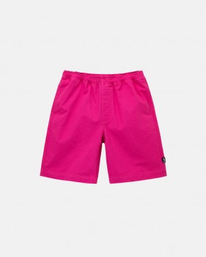 Pink Women's Stussy Brushed Beach Shorts Bangkok | Thailand TKV-0988