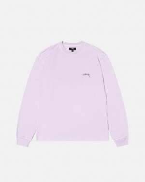 Purple Men's Stussy Lazy Ls Tees Bangkok | Thailand CNO-4153