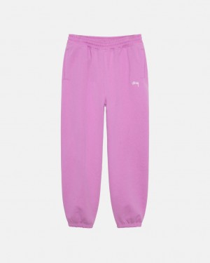 Purple Men's Stussy Stock Logo Sweatpants Bangkok | Thailand YVT-9596