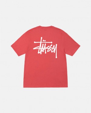 Red Men's Stussy Basic Stussy Tees Bangkok | Thailand NSA-8702