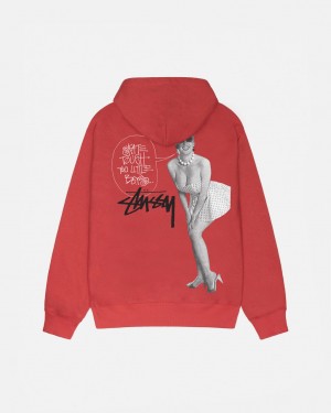 Red Women's Stussy Skate Tough Hoodie Bangkok | Thailand JOC-9696