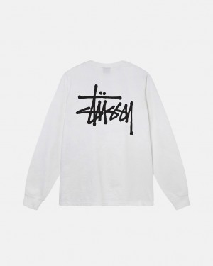 White Men's Stussy Basic Stussy Ls Tees Bangkok | Thailand SYA-8326