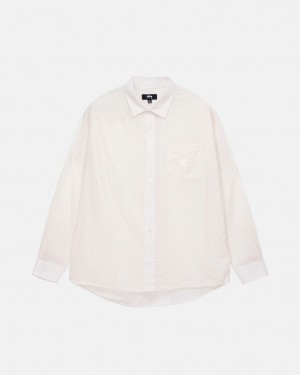 White Men's Stussy Light Weight Classic Shirts Bangkok | Thailand OOJ-9176