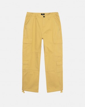 Yellow Men's Stussy Ripstop Surplus Cargo Pants Bangkok | Thailand JKO-6148