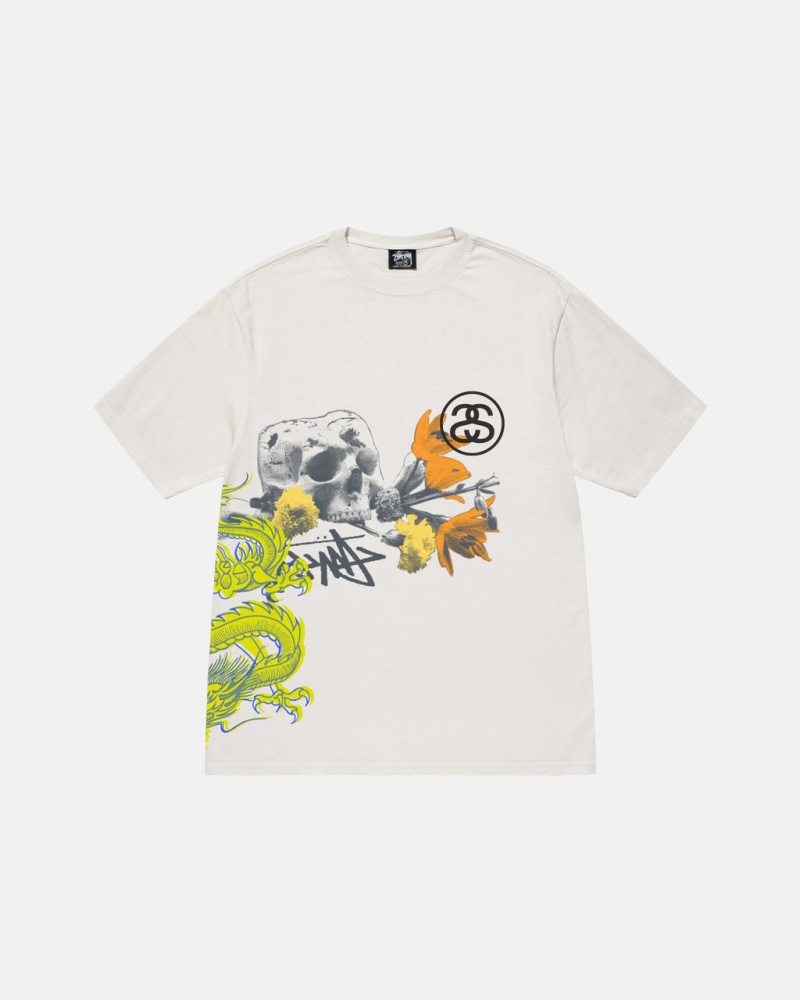 Beige Men\'s Stussy Strike Pigment Dyed Tees Bangkok | Thailand SAQ-3537