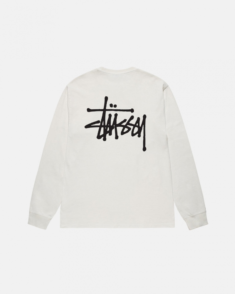 Beige Women\'s Stussy Basic Stussy LS Tee Pigment Dyed Tees Bangkok | Thailand ASE-8367