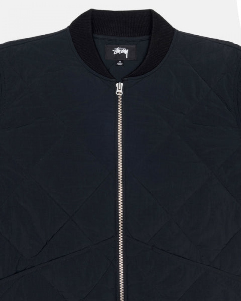 Black Men's Stussy 8 Ball Quilted Liner Jackets Bangkok | Thailand YVV-5013