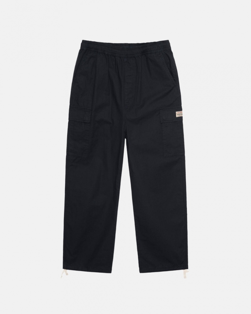 Black Men\'s Stussy Beach Pant Ripstop Cargo Pants Bangkok | Thailand GBI-6034