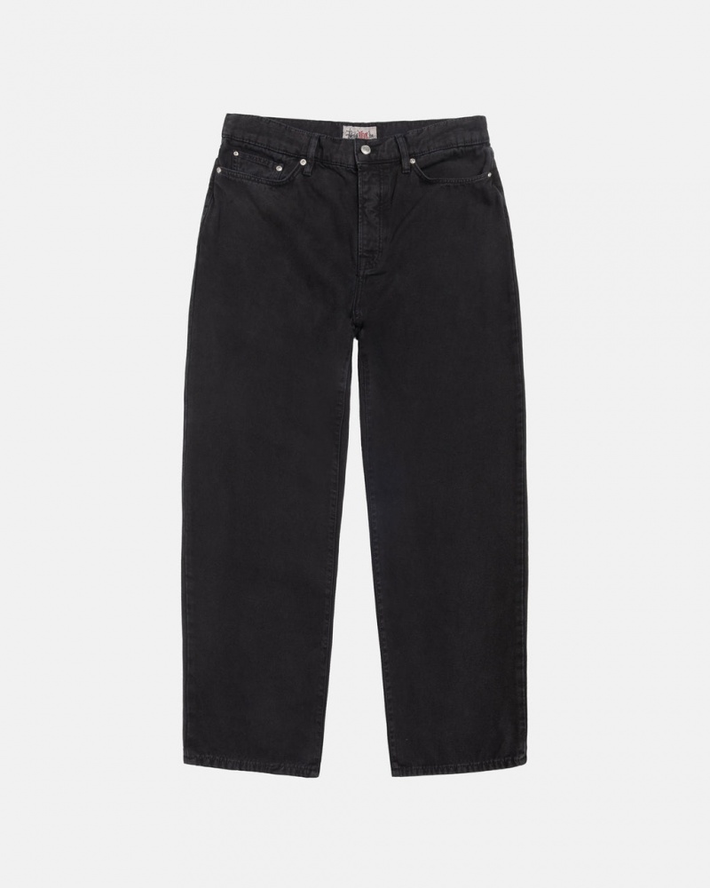 Black Men\'s Stussy Big Ol\' Jean Washed Canvas Pants Bangkok | Thailand TJP-7001