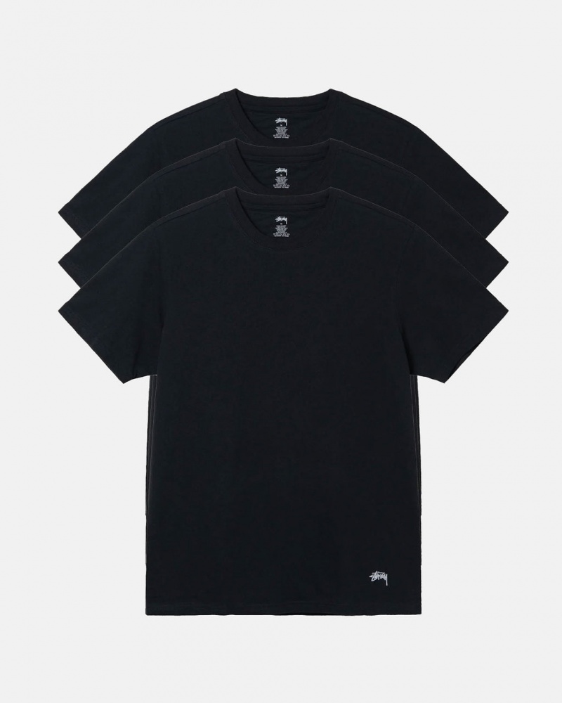 Black Men\'s Stussy Stussy Undershirt Shirts Bangkok | Thailand XUD-8336