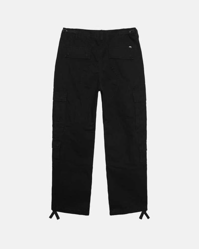 Black Men's Stussy Surplus Cargo Ripstop Pants Bangkok | Thailand CPK-9798