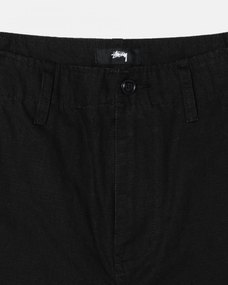 Black Men's Stussy Surplus Cargo Ripstop Pants Bangkok | Thailand CPK-9798