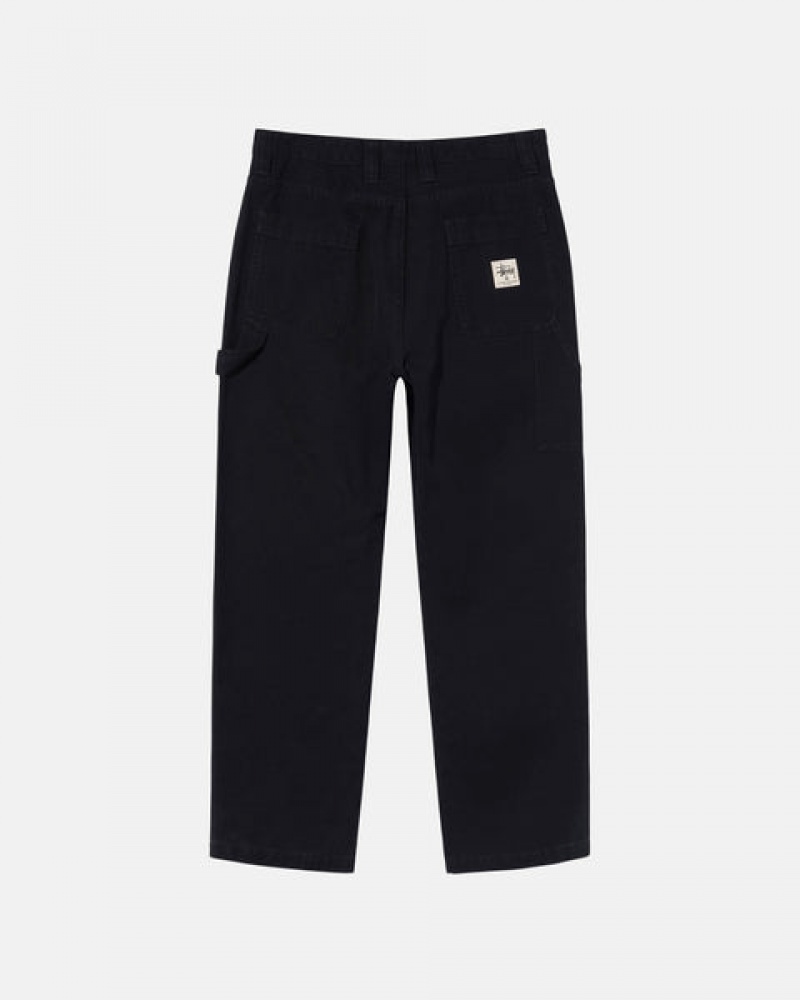 Black Men's Stussy Work Pant Canvas Pants Bangkok | Thailand CAY-6657