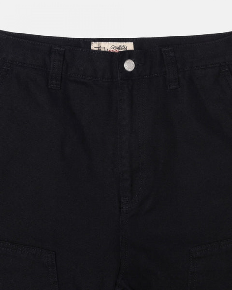 Black Men's Stussy Work Pant Canvas Pants Bangkok | Thailand CAY-6657