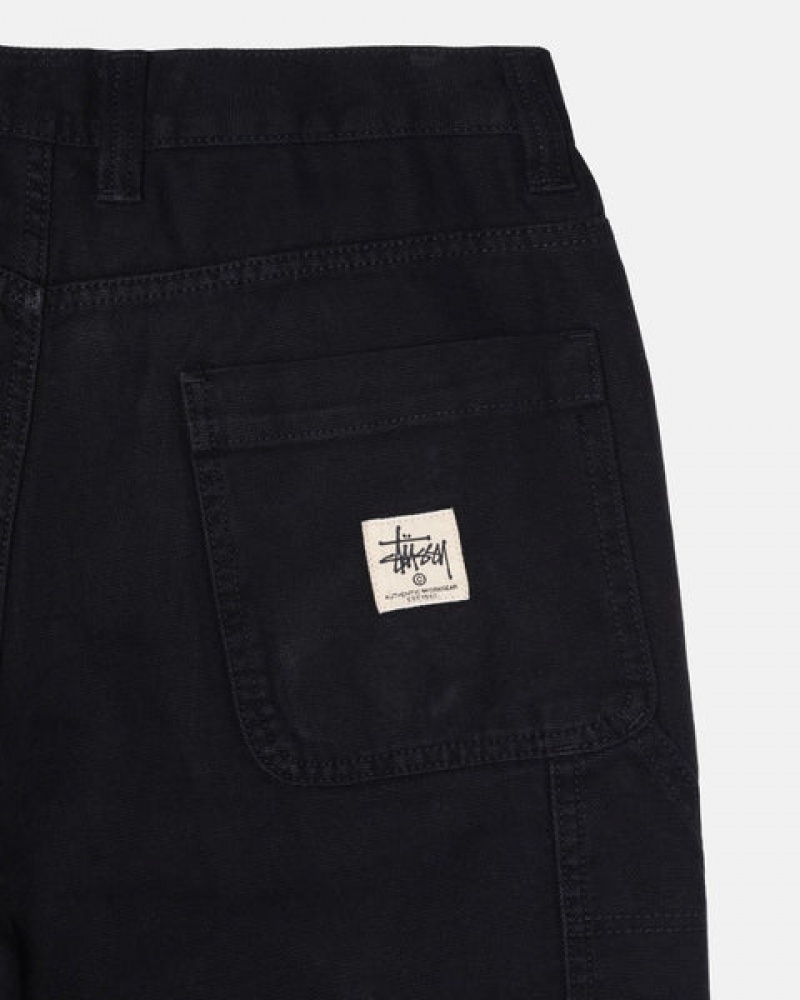 Black Men's Stussy Work Pant Canvas Pants Bangkok | Thailand CAY-6657