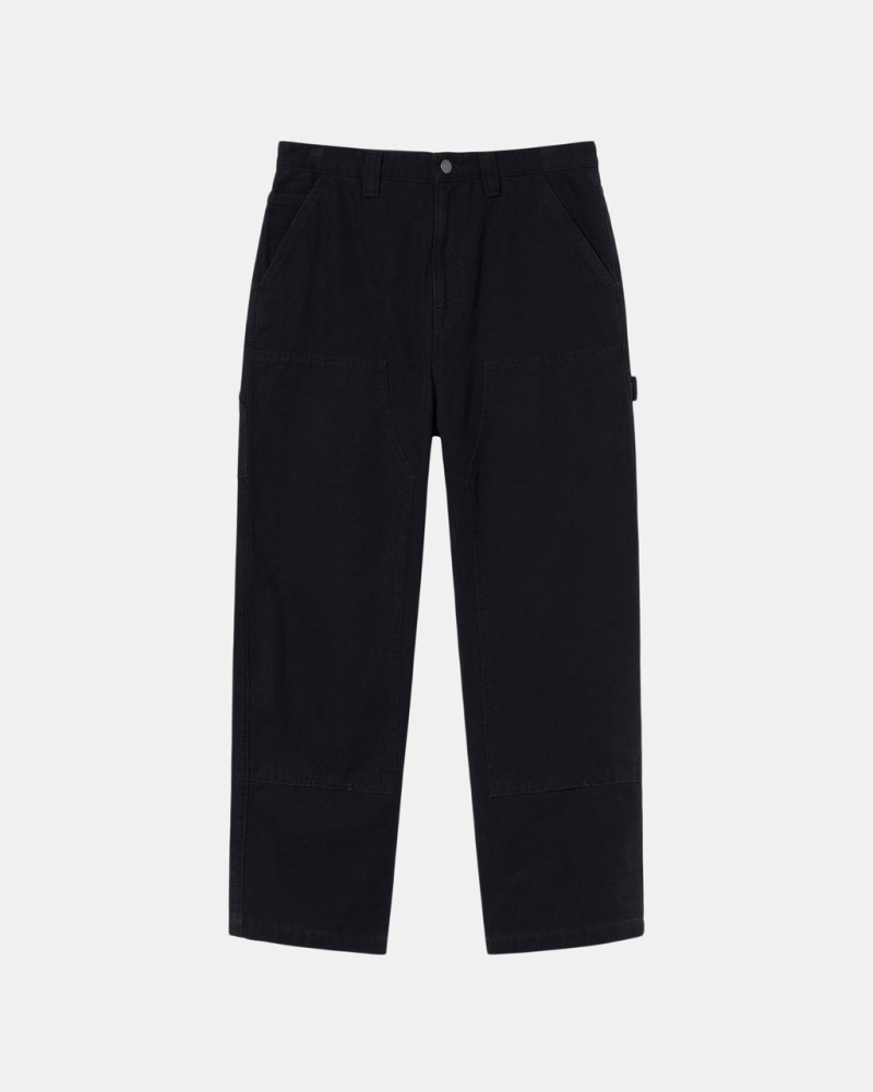 Black Men\'s Stussy Work Pant Canvas Pants Bangkok | Thailand CAY-6657