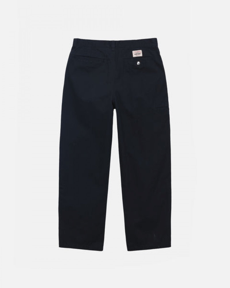 Black Men's Stussy Workgear Trouser Twill Pants Bangkok | Thailand CCY-6853