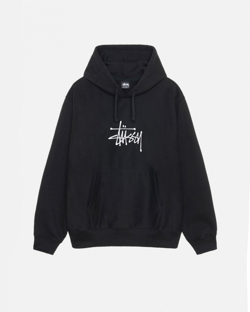 Black Women\'s Stussy Basic Applique Hoodie Bangkok | Thailand EEU-3020