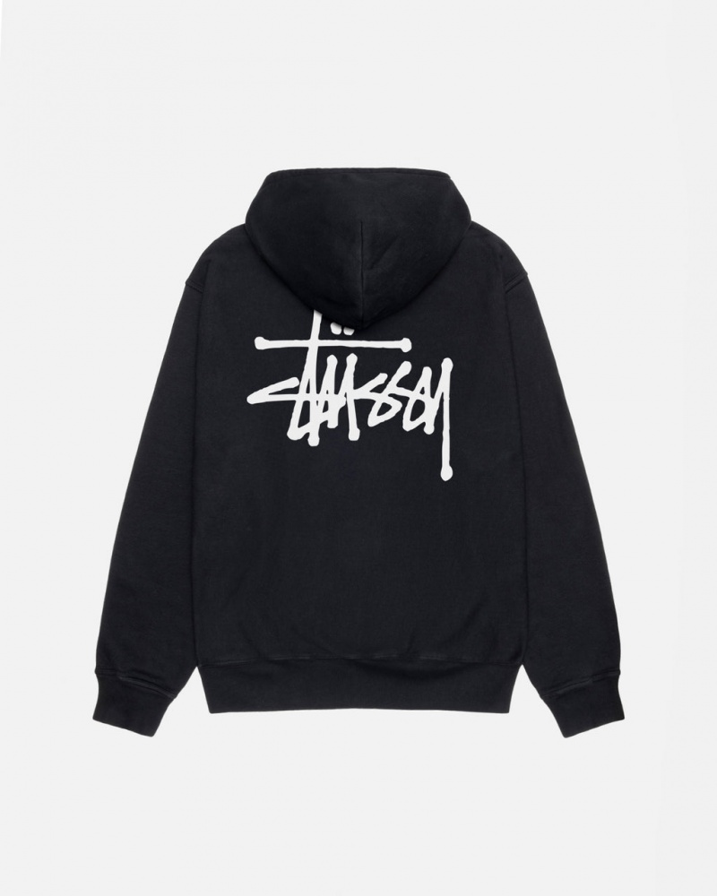 Black Women\'s Stussy Basic Stüssy Pigment Dyed Hoodie Sweatshirts Bangkok | Thailand QMS-8676