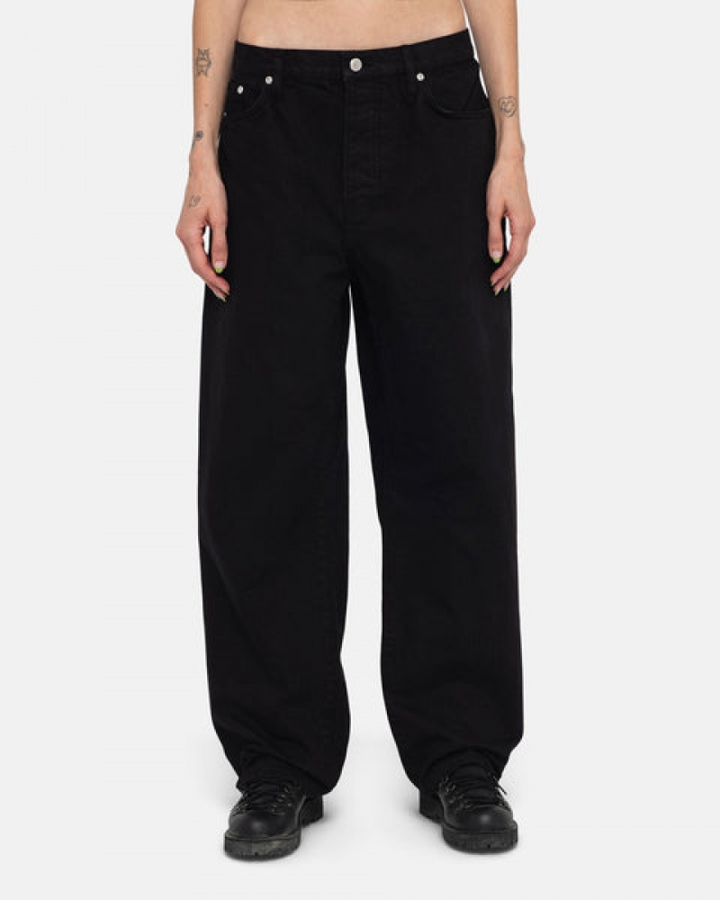 Black Women's Stussy Big Ol' Jean Overdyed Pants Bangkok | Thailand KTG-5392